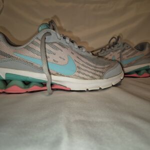 Nike Gray and Teal Running Shoes